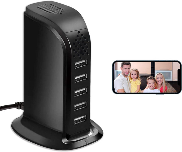 WiFi USB-laaier 4K UHD-kamera, draadlose USB-laaier sekuriteitskamera