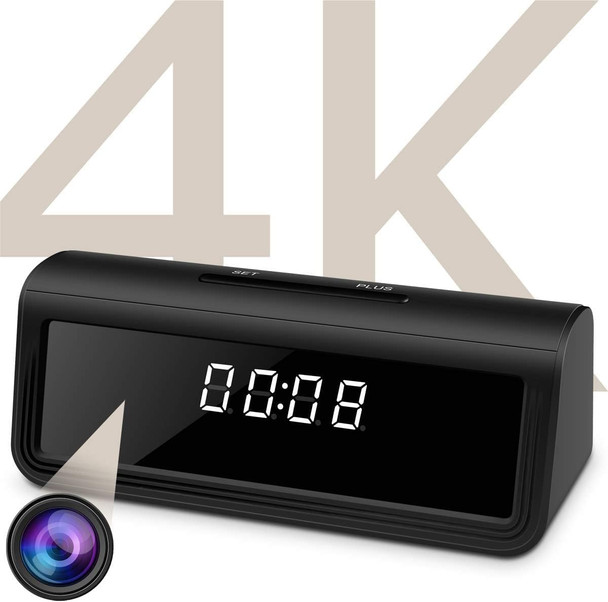 4K UltraHD WIFI Streaming Nanny Cam Wekker met IR Nagvisie
