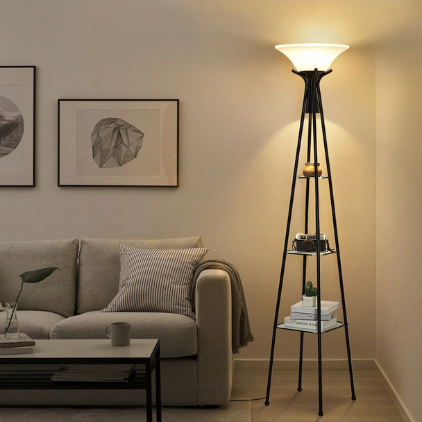 Vloerlamp 4K WiFi-sekuriteitskamera met afstandaansig
